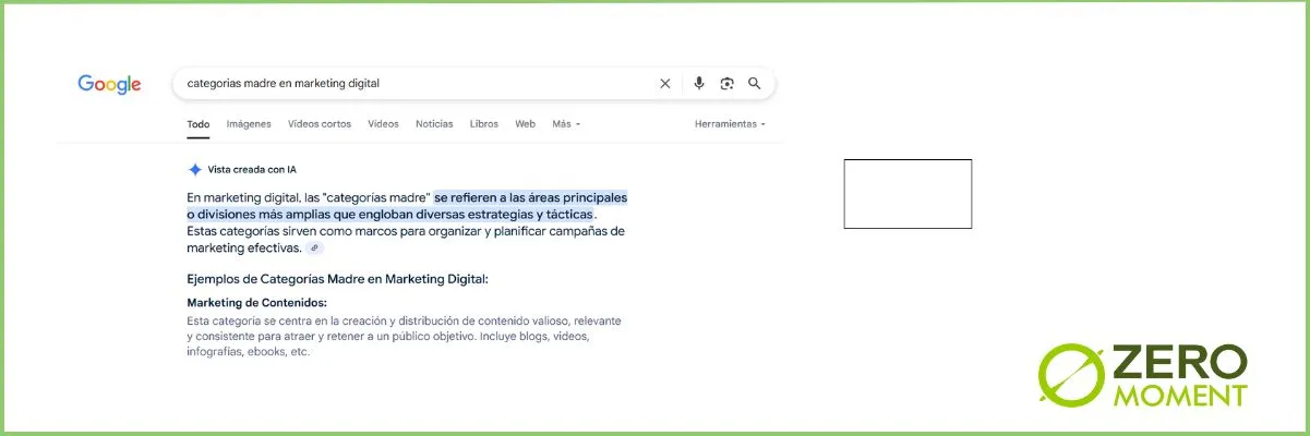 Categorias madre AI Overwiews | ZeroMoment