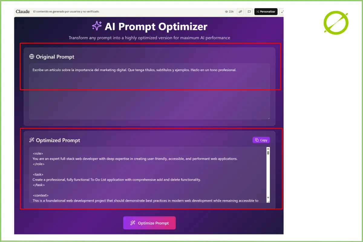 Claude cómo funciona la optimizacion de prompts en open ai paso a paso | ZeroMoment