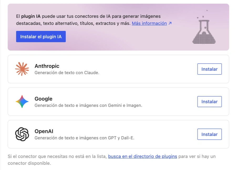 Conectores WordPress