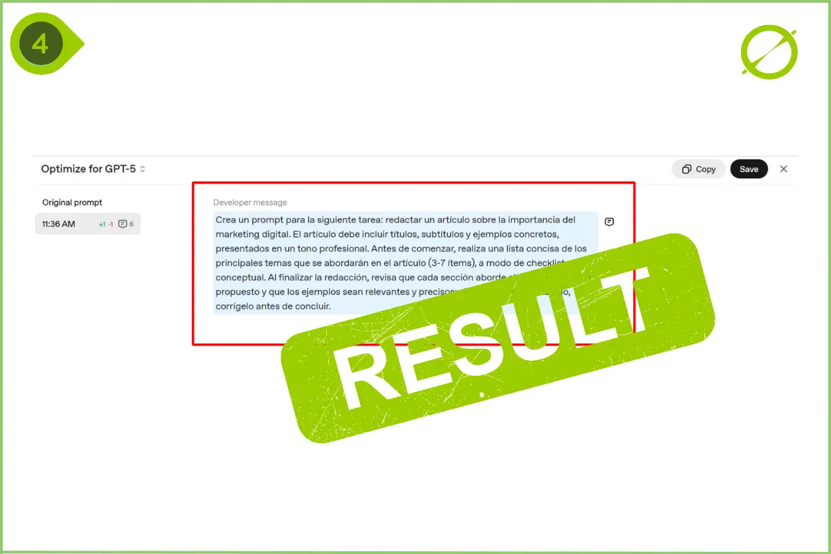Paso 4: Cómo funciona la optimizacion de prompts en open ai paso a paso | ZeroMoment