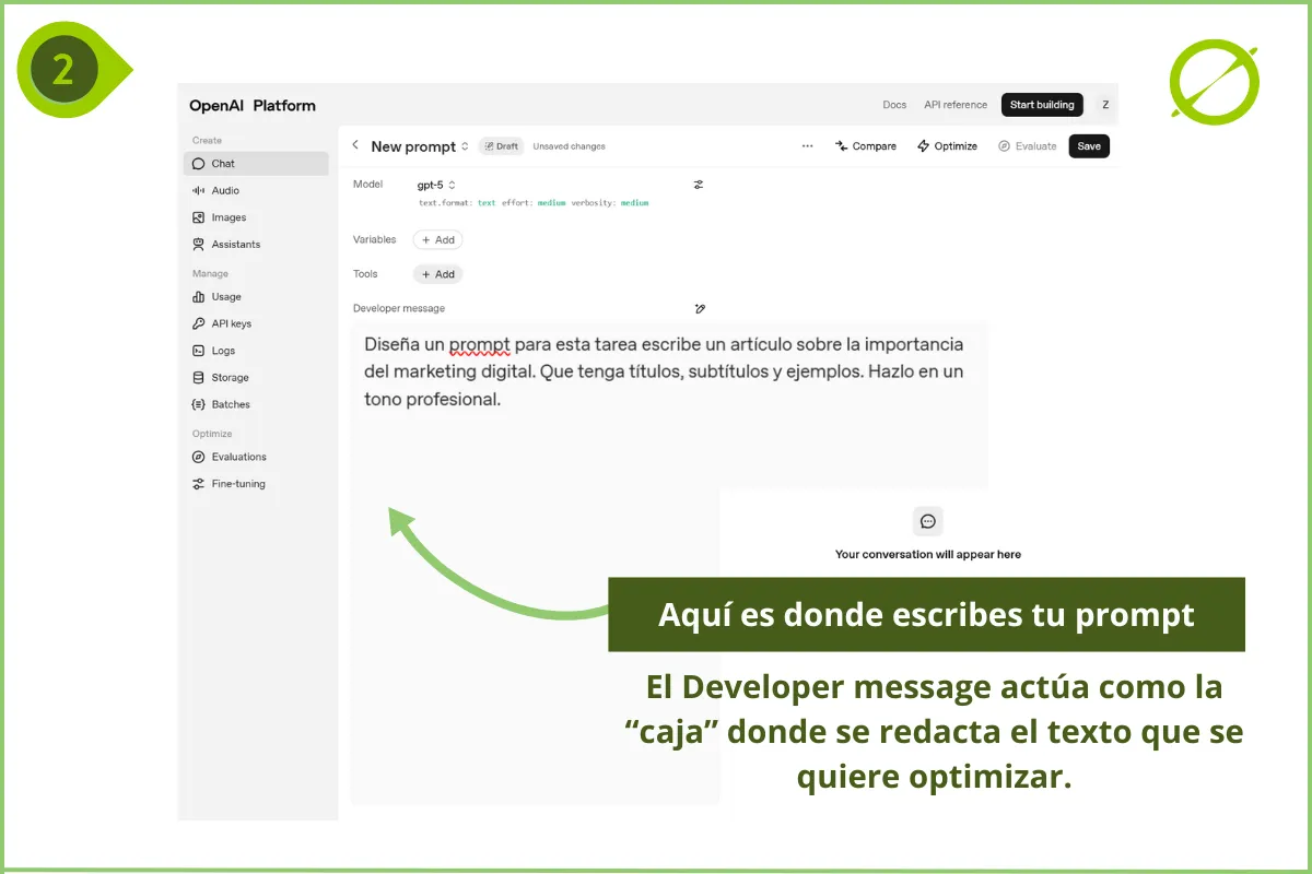 Paso 2: Cómo funciona la optimizacion de prompts en open ai paso a paso | ZeroMoment