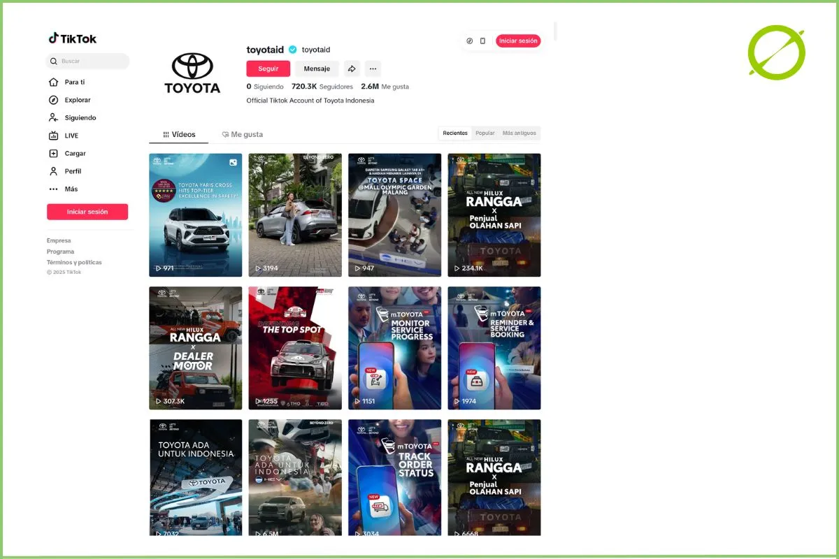 Ejemplo de publicidad en TikTok de Toyota | ZeroMoment