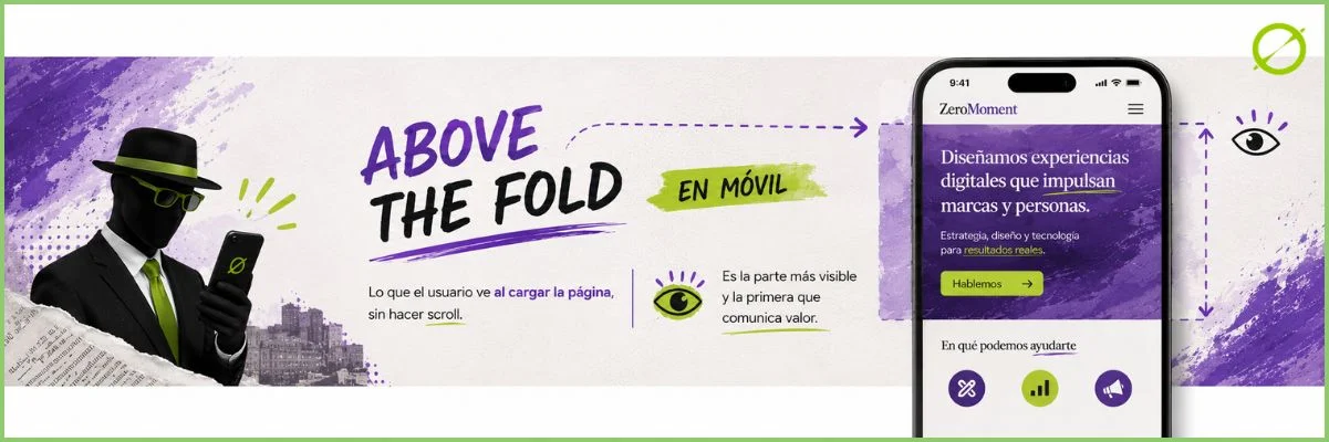 Above the fold móvil