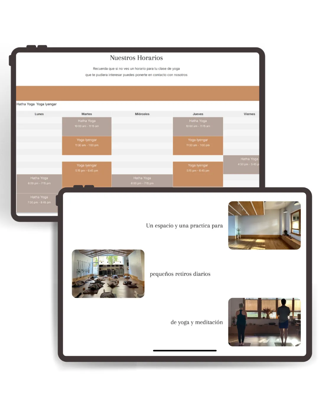 Mockup tres ficha de proyecto - OMY Yoga | ZeroMoment