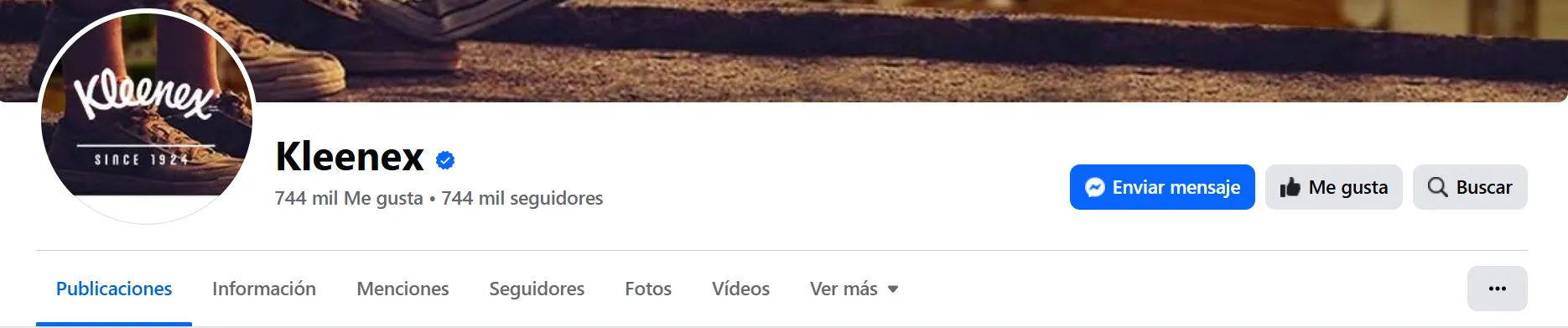 Segmentar en redes sociales perfil de Facebook Kleenex | ZeroMoment
