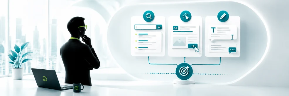SEO vs SEM vs Copywriting - portada | ZeroMoment Marketing