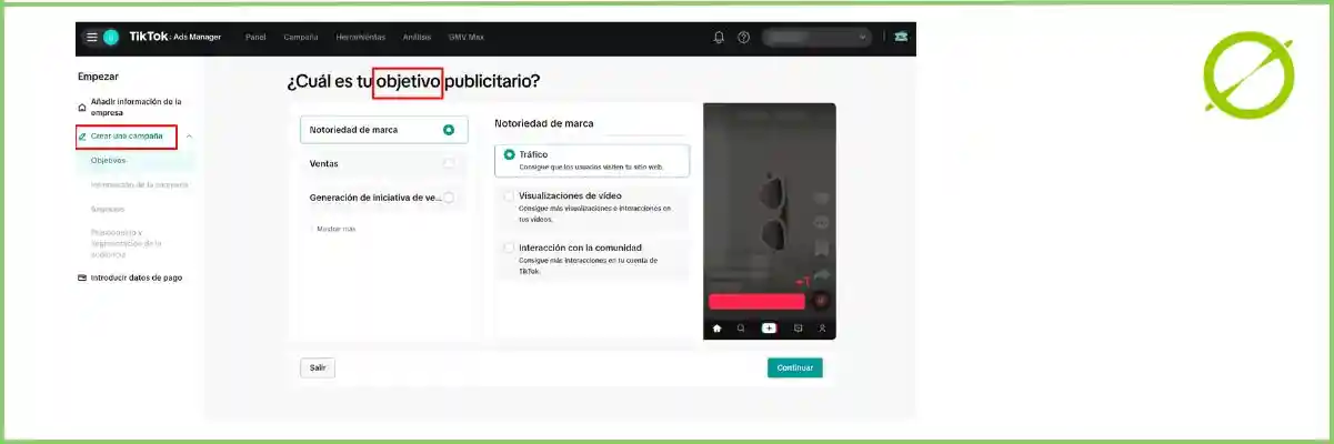TikTok Ads Manager plataforma Tiktok for business campaña | ZeroMoment